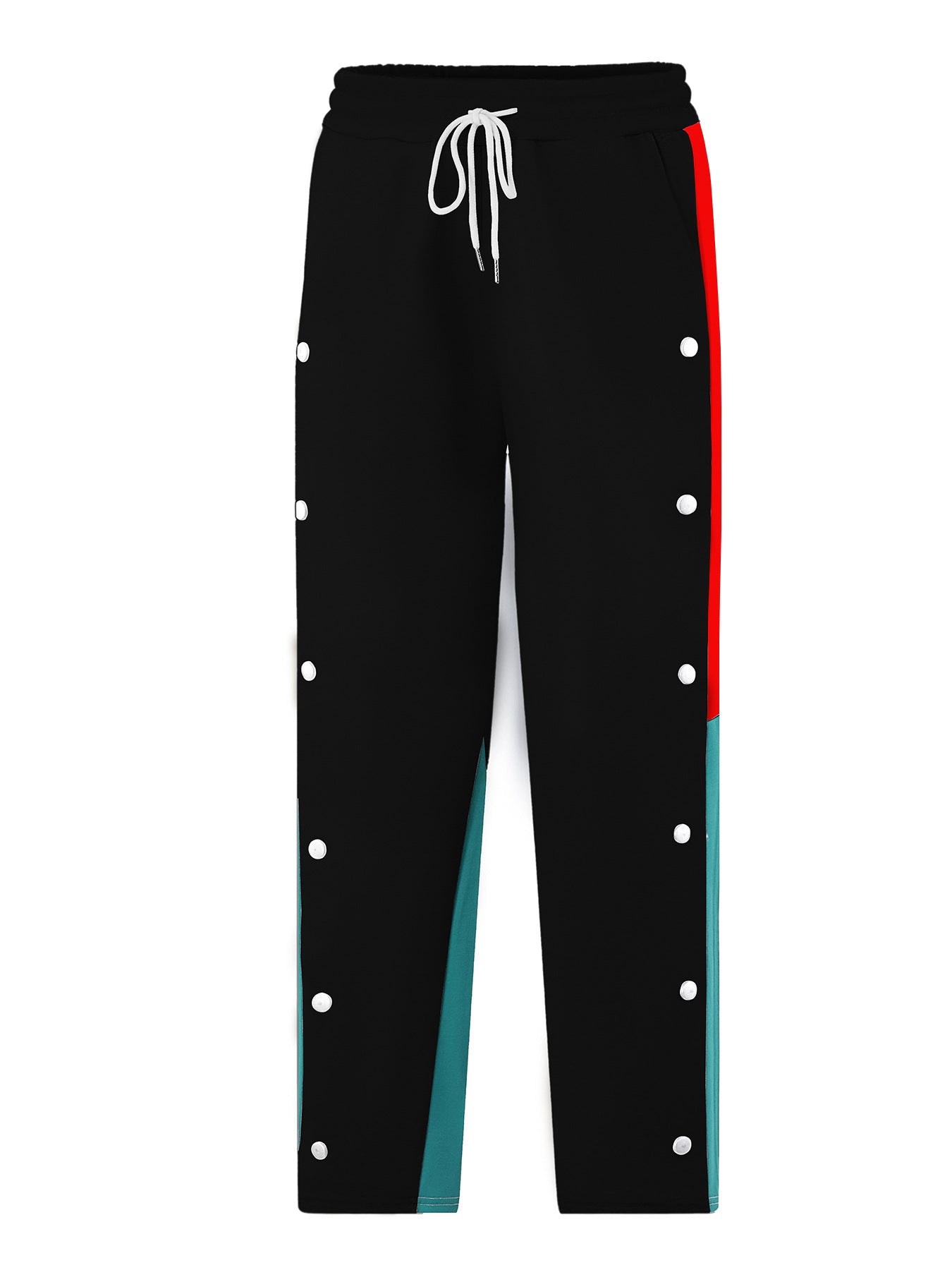 Mens Athletic Training Pants With Snap Button Closure Breathable Structure Streetwave For Men
