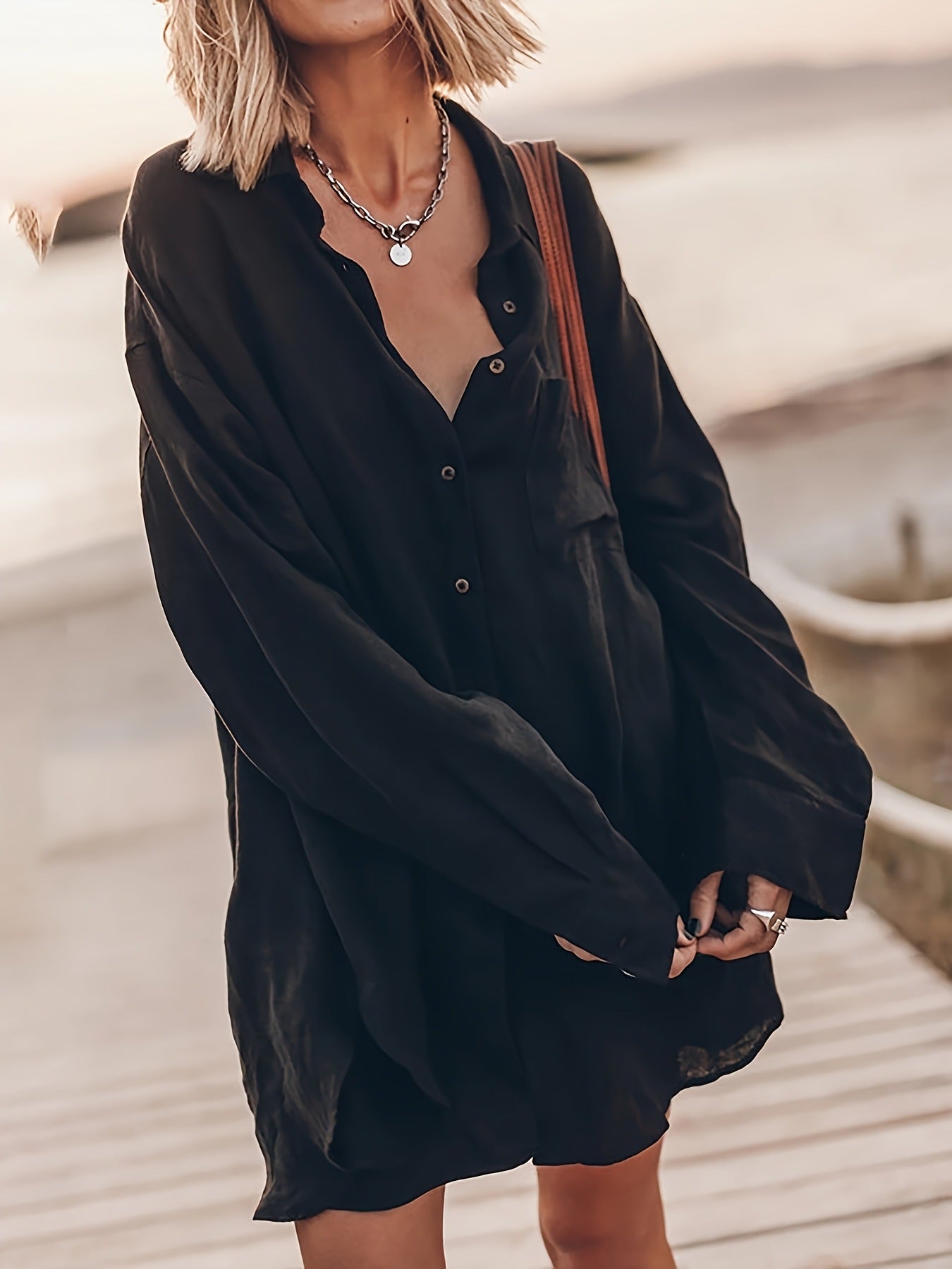 Street-wave Linen Oversized Blouse For Women Breathable Lightweight Everyday Versatile