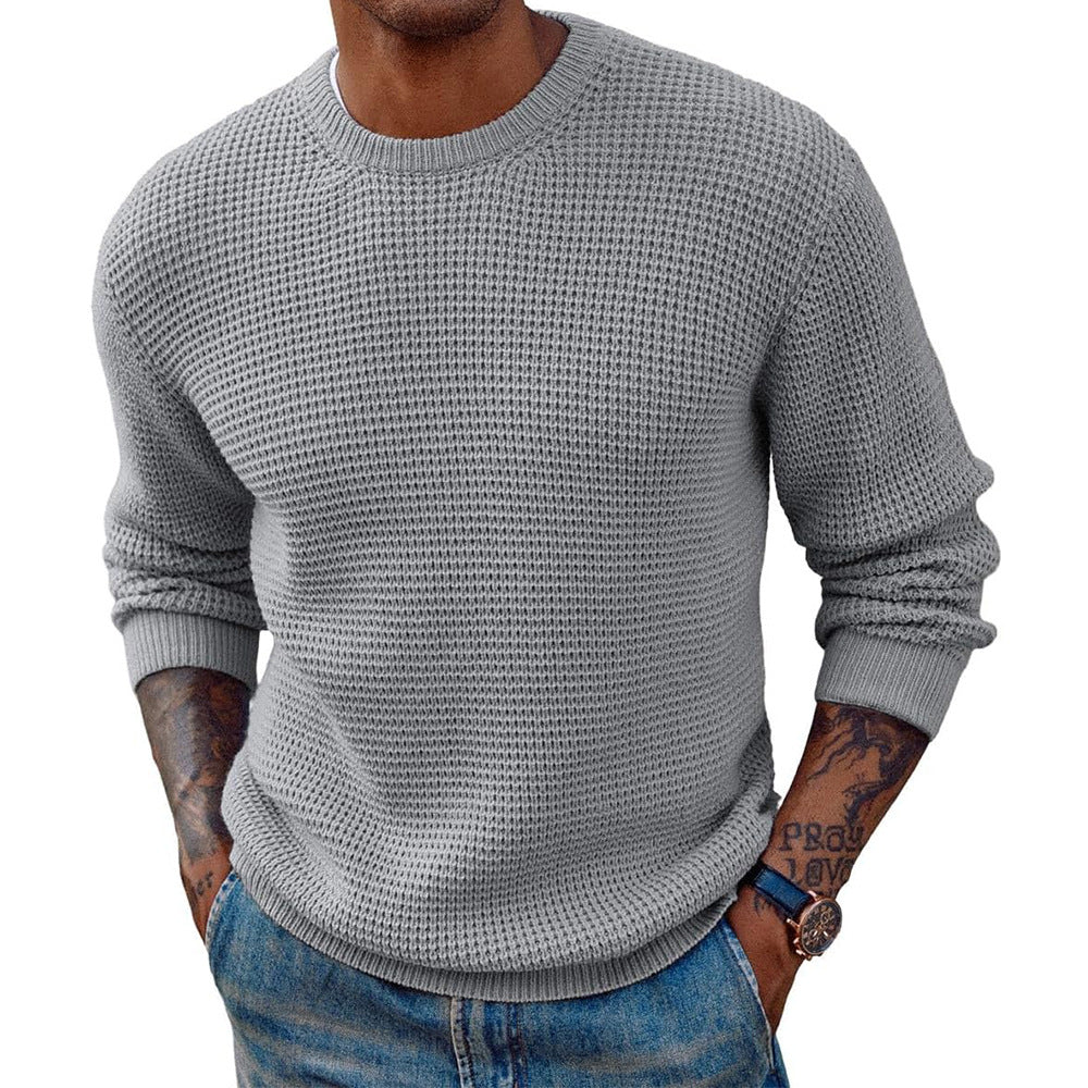 Street Wave Men's Large Knit Sweater With Textured Weave For Everyday Warmth And Style