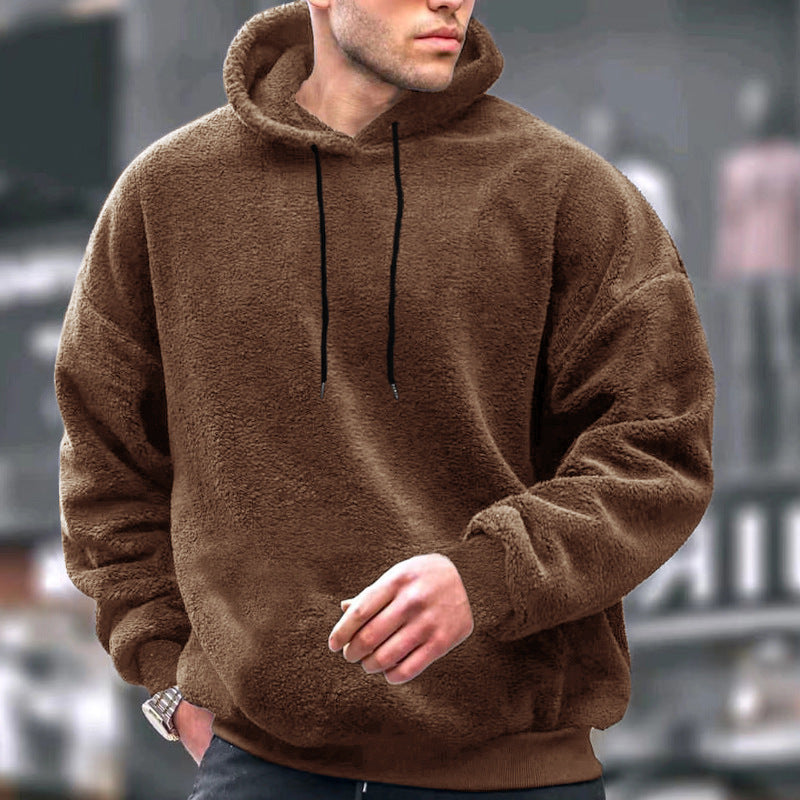 Street-wave Mens Fleece Hoodie Pullover With Soft Inner Lining For Cozy Warm Comfort