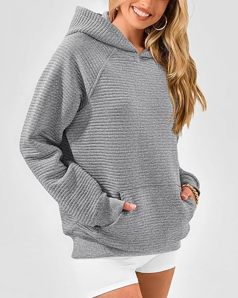 Street-Wave Womens Hoodie Sweatshirt Structured Textured Fabric Cozy All Day Comfort For Women