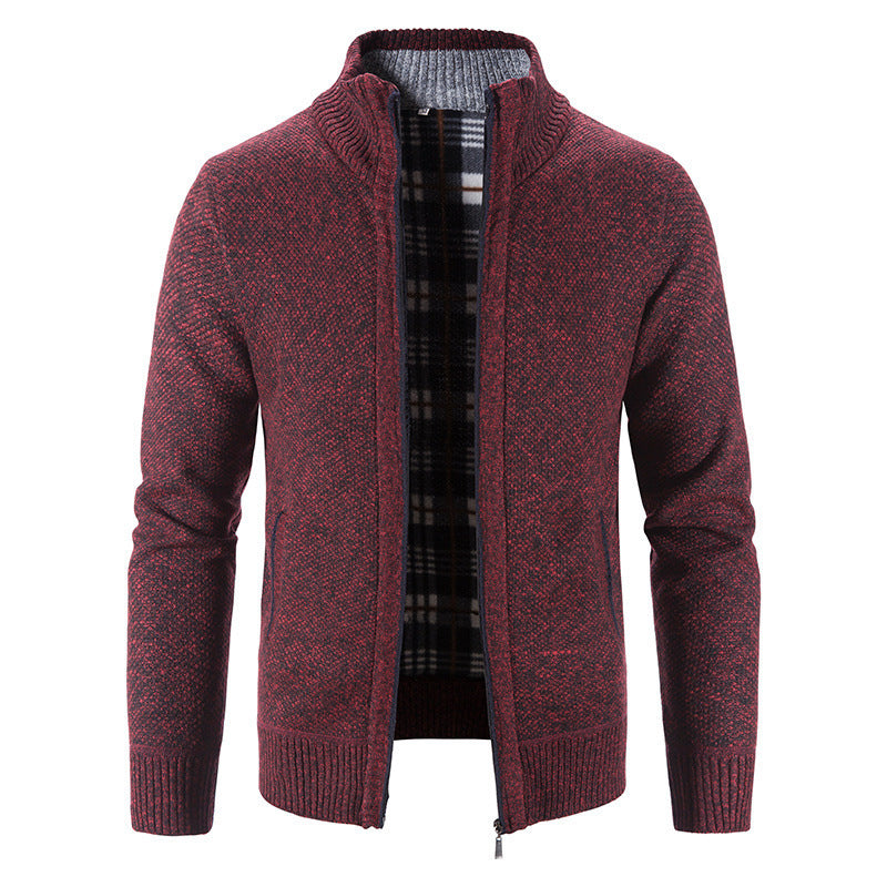 Street-wave Mens Insulated Cardigan With Innovative Warm Inner Lining For Cold Weather Comfort
