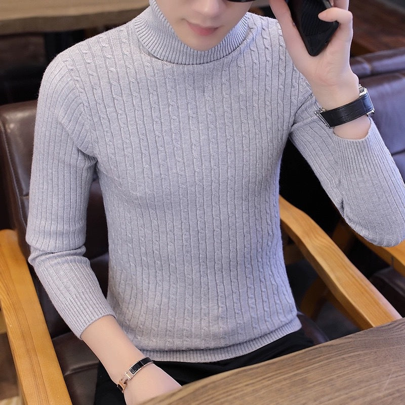 Street Wave Womens Turtleneck Knit Sweater With Ribbed Pattern Cozy Warmth For Women