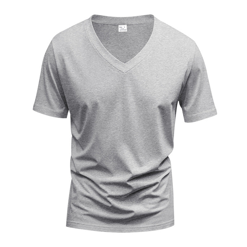 Street-Wave Men's V-Neck T-Shirt Breathable Cotton-Blend With Modern Cut For Active Wear