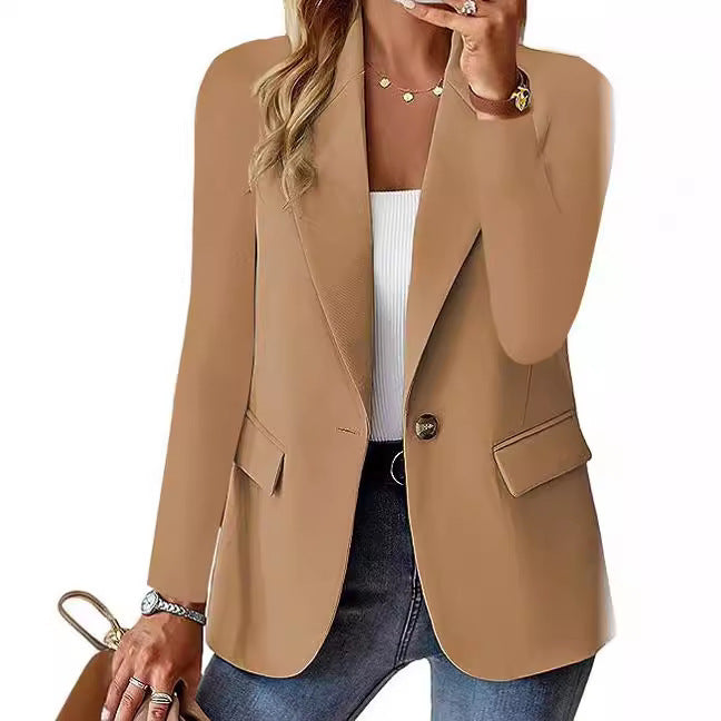Street-Wave Women's Elegant Blazer With Structured Design And Practical Pockets For Modern Professionals