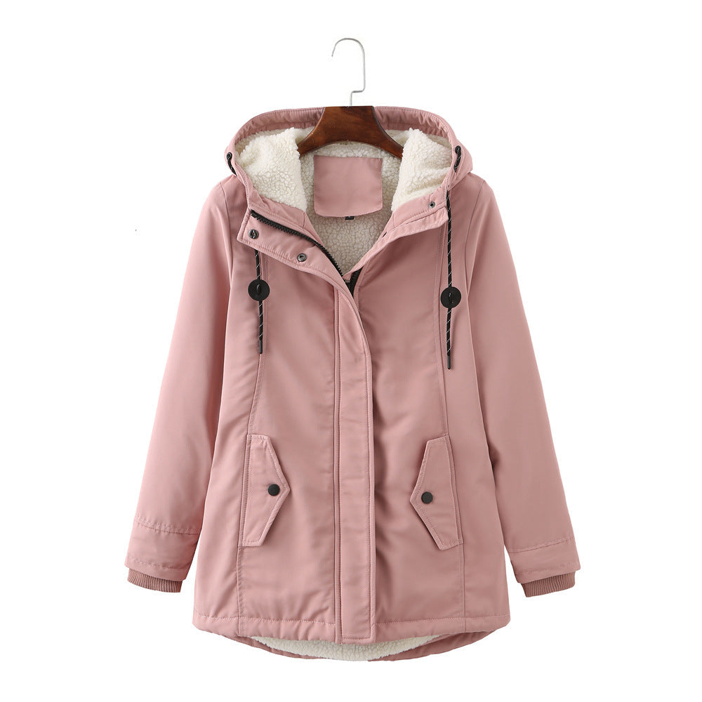 Street-Wave Aurora Lambswool Parka For Women Ultra Warmth Waist-Defining Fit Fleece-Lined Hood