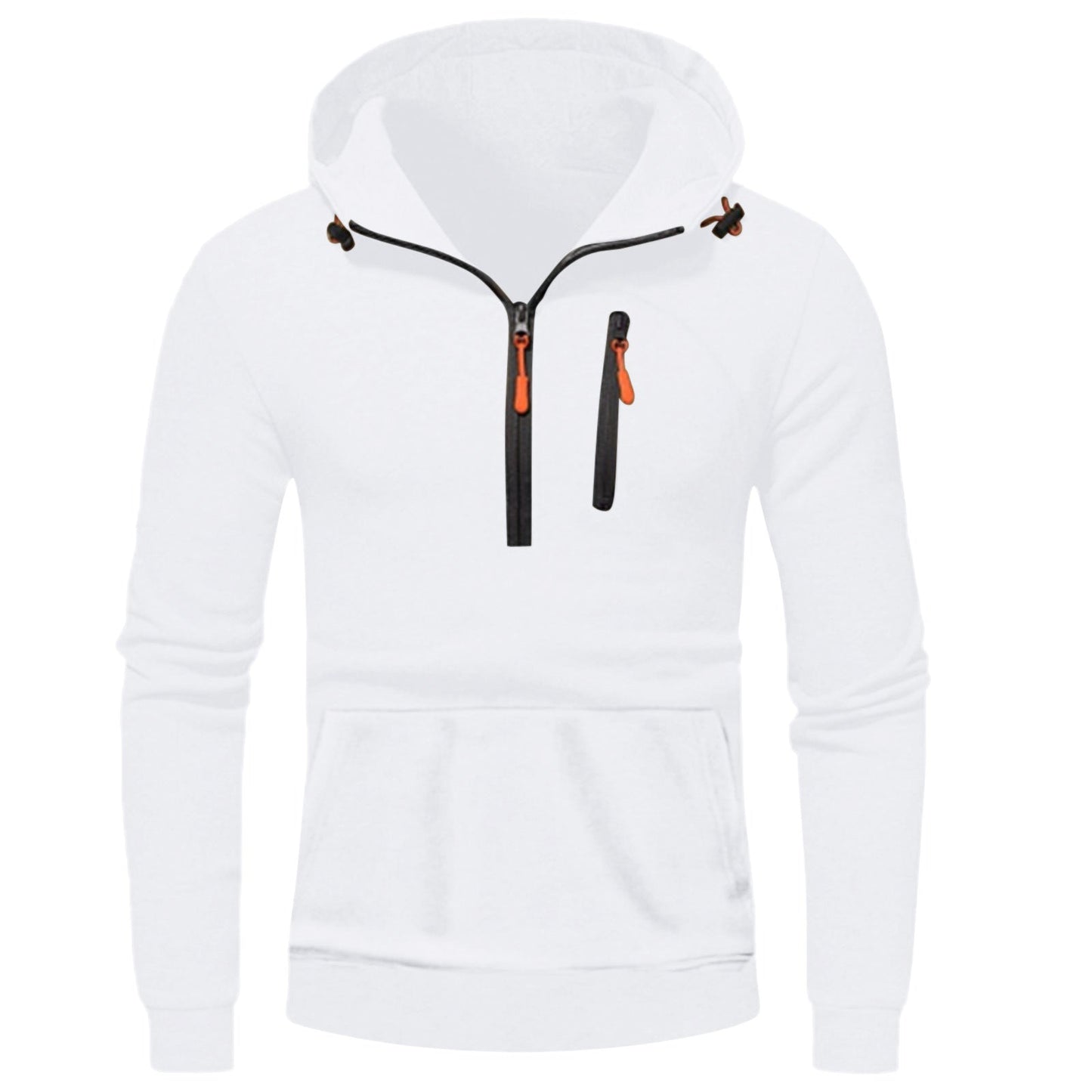 Street-Wave Half Zip Hoodie For Men Modern With Innovative Zipper For Active Comfort