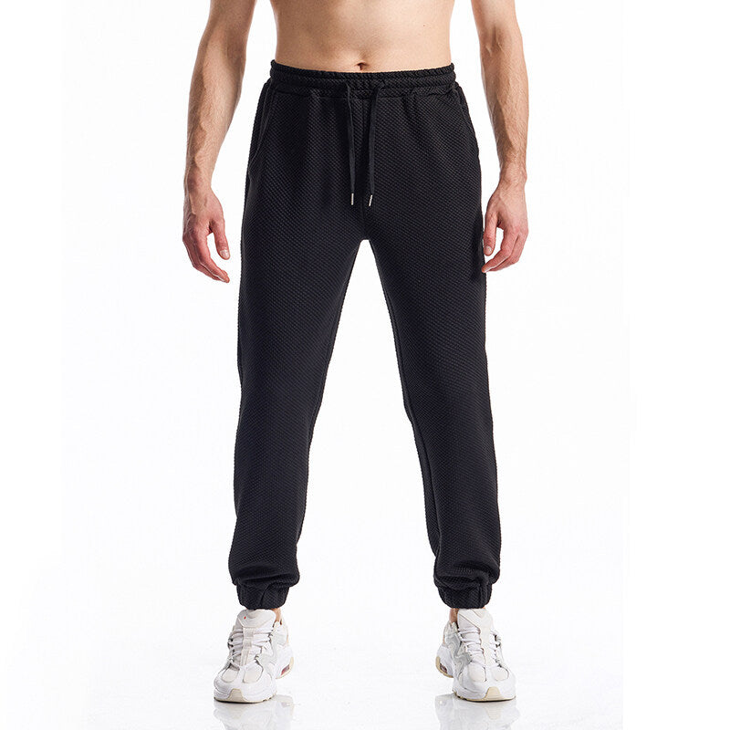 Street-wave Mens Sport Joggers With Textured Surface For Breathable Everyday Comfort