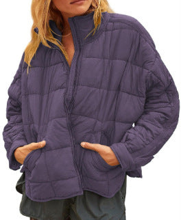 Streetwave Women Lightweight Puffer Jacket With High Collar And Practical Pockets