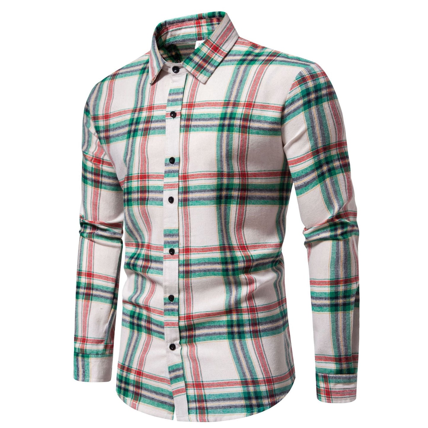 Street-Wave Mens Flannel Shirt Modern Plaid Design For Style Conscious Men All Day Comfort