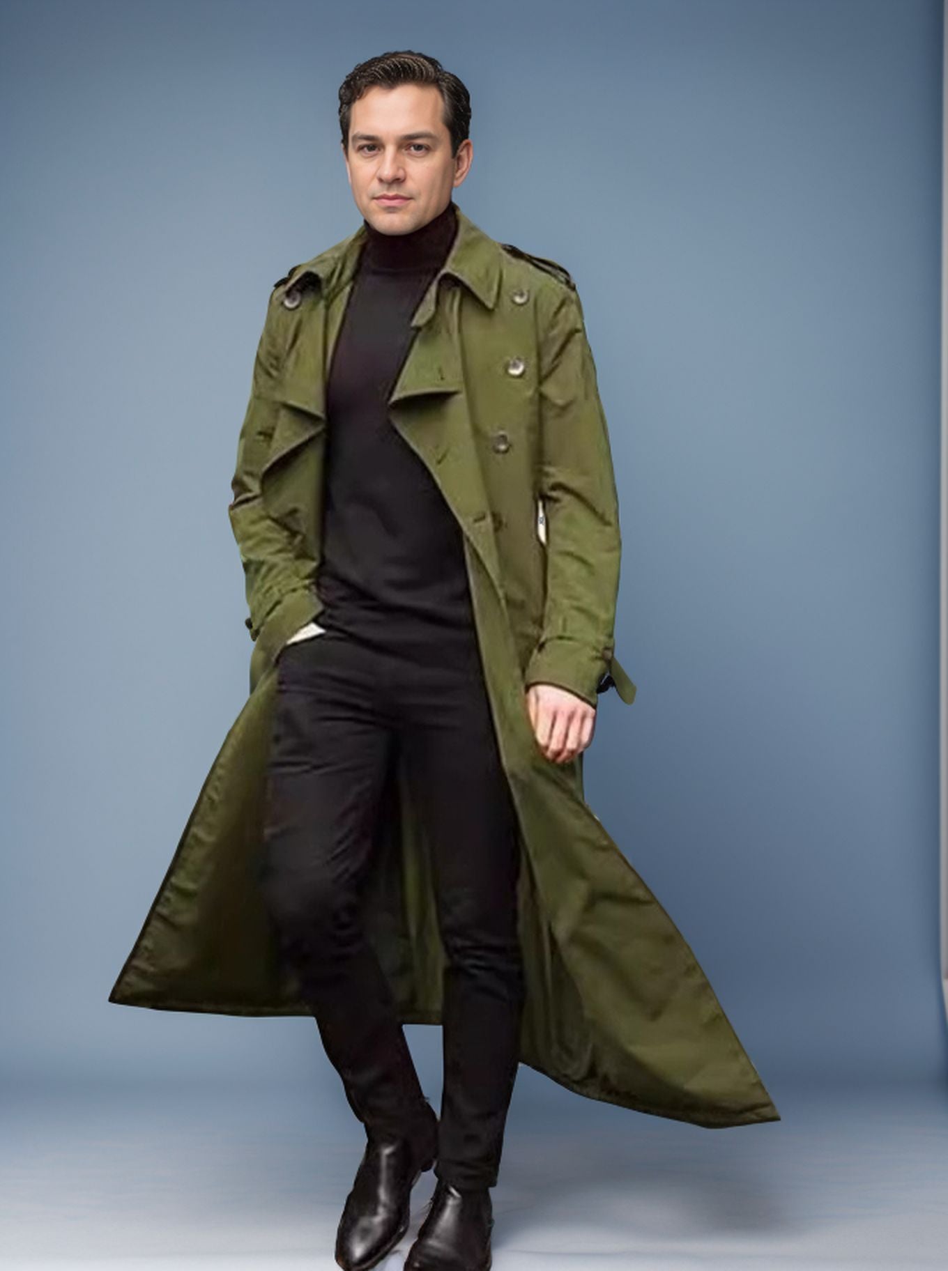 Mens Trench Coat Streetwave Long Weatherproof Coat With Modern Cut And Practical Pockets For Men