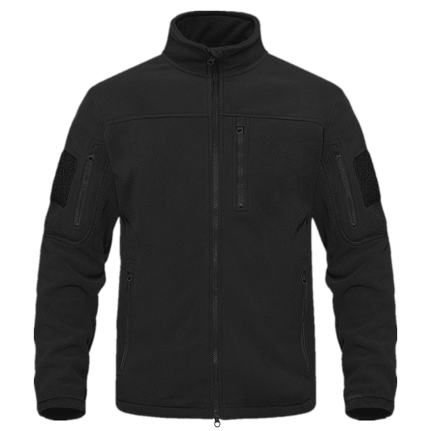 Mens Fleece Jacket Street-Wave With Versatile Pockets And High Collar For Outdoor Enthusiasts