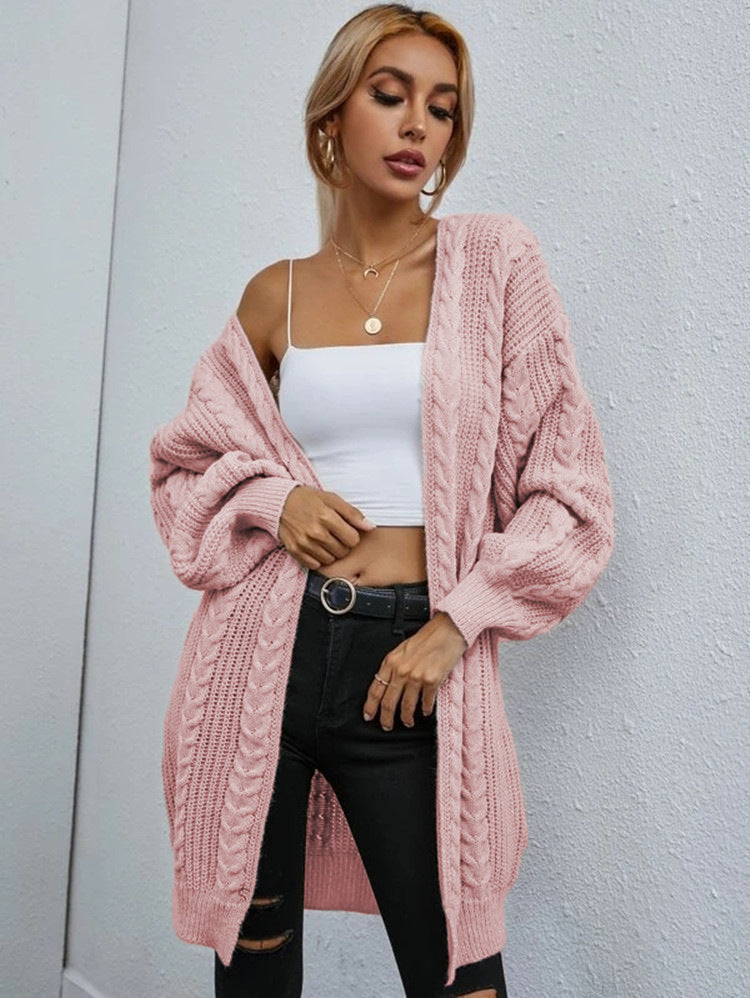 Street-wave Women Oversized Chunky Cable Knit Cardigan For Cozy Everyday Wear And Warm Comfort