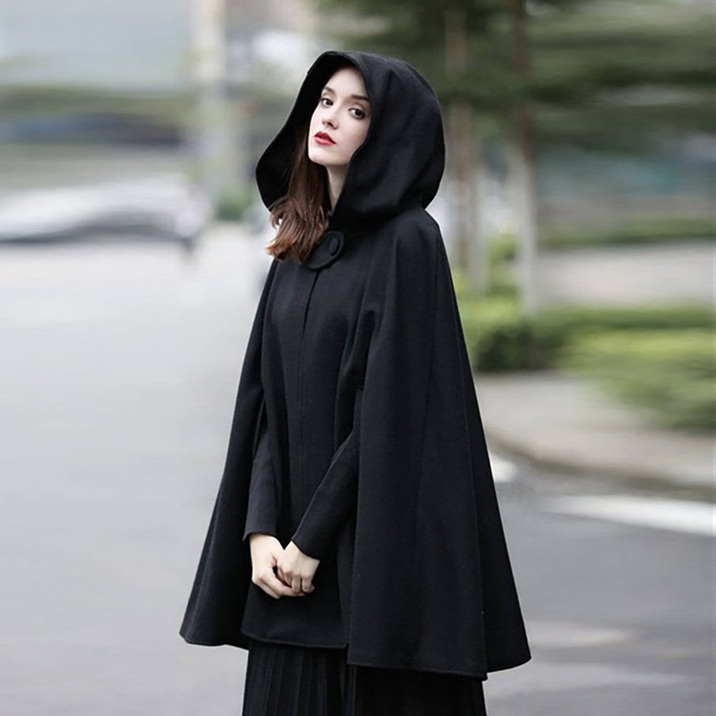 Street Wave Women's Hooded Poncho Cape Luxurious Soft Warmth Versatile All Season Cloak
