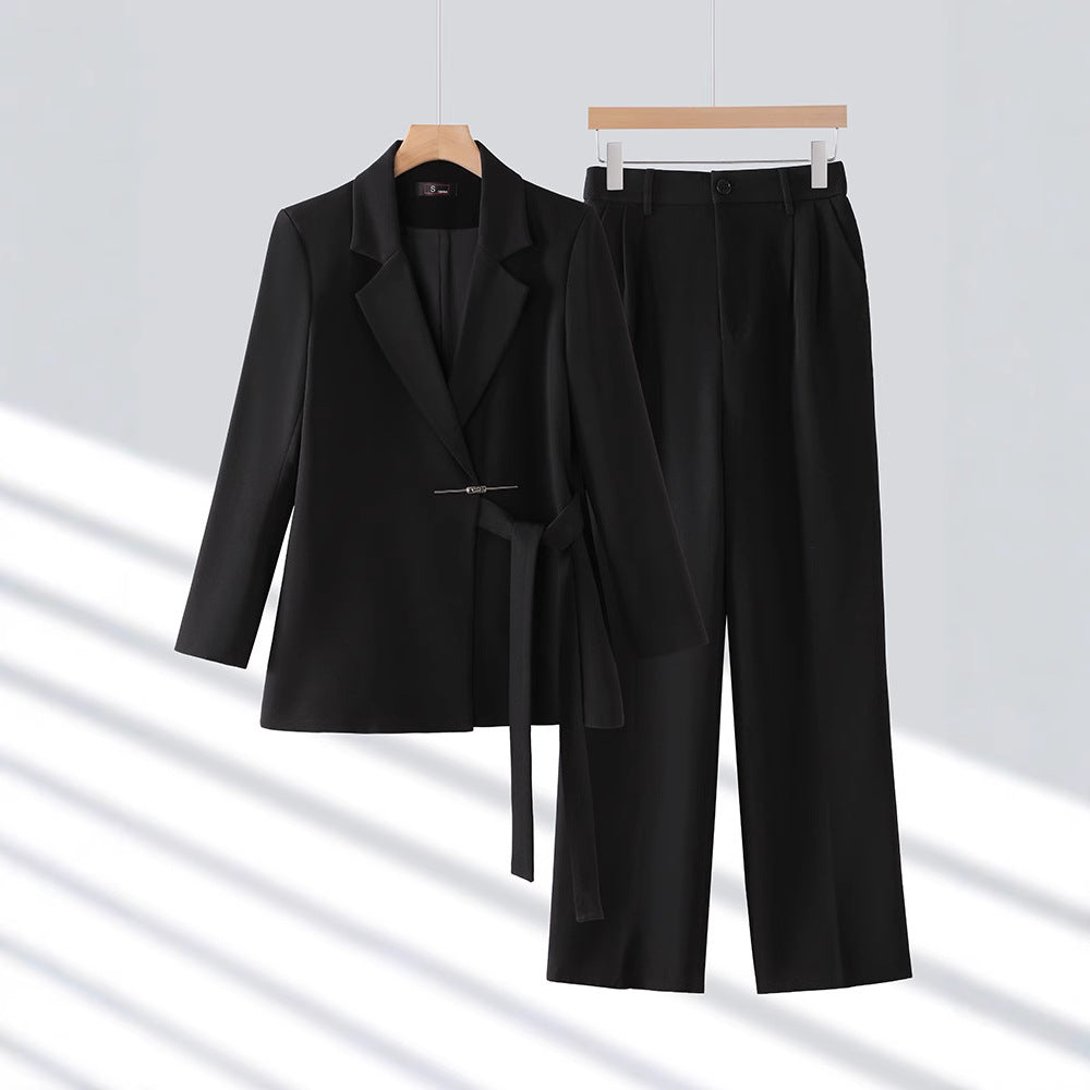 Street-Wave Gabriella Womens Tailored Suit Set With Long Blazer