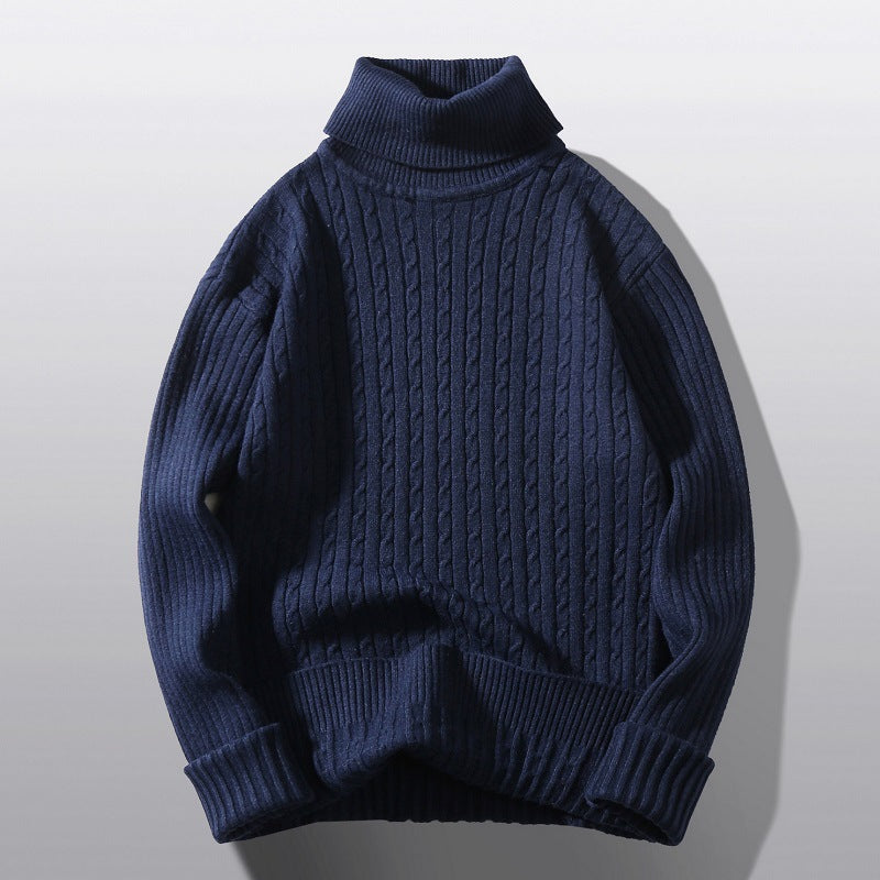 Street Wave Womens Turtleneck Knit Sweater With Ribbed Pattern Cozy Warmth For Women