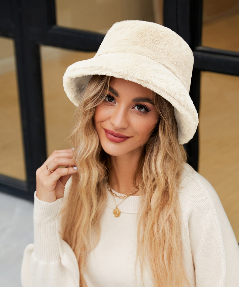 Street-Wave Women Plush Hat - Cozy Soft Fur For Stylish Winter Warmth And Chic Look