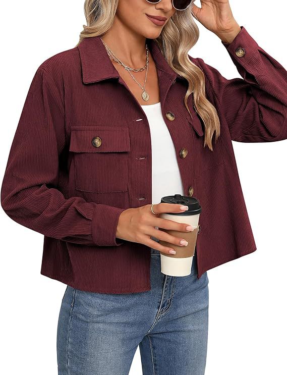 Street-wave Women Overshirt Jacket Corduroy Casual Everyday Wear For Stylish Relaxed Fit
