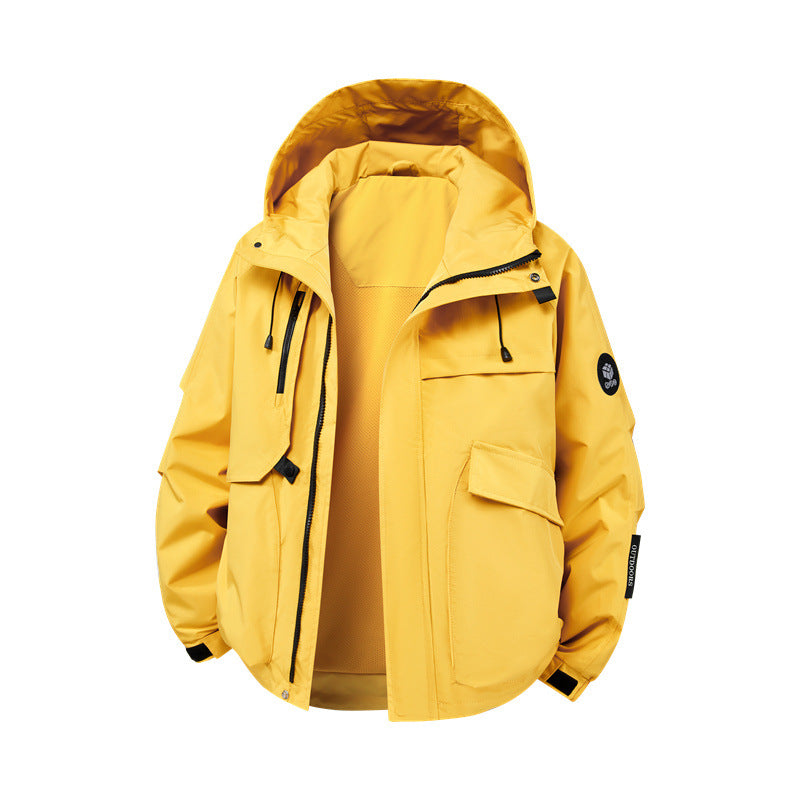 Streetwave Mens Technical Outdoor Jacket With Breathable Weatherproof Fabric And Multiple Zipper Pockets