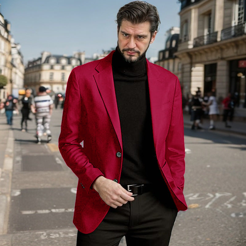 Street-Wave Men Elegant Single-Breasted Blazer For Formal Occasions Tailored Fit Premium Craftsmanship