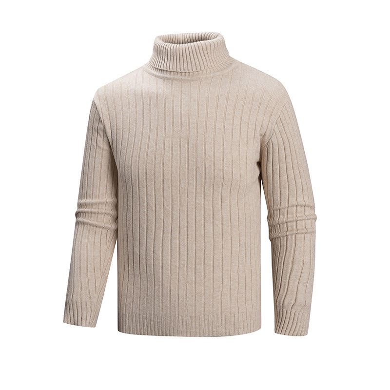Streetwave Mens Red Ribbed Turtleneck Sweater With High Collar For Warmth Comfort And Style