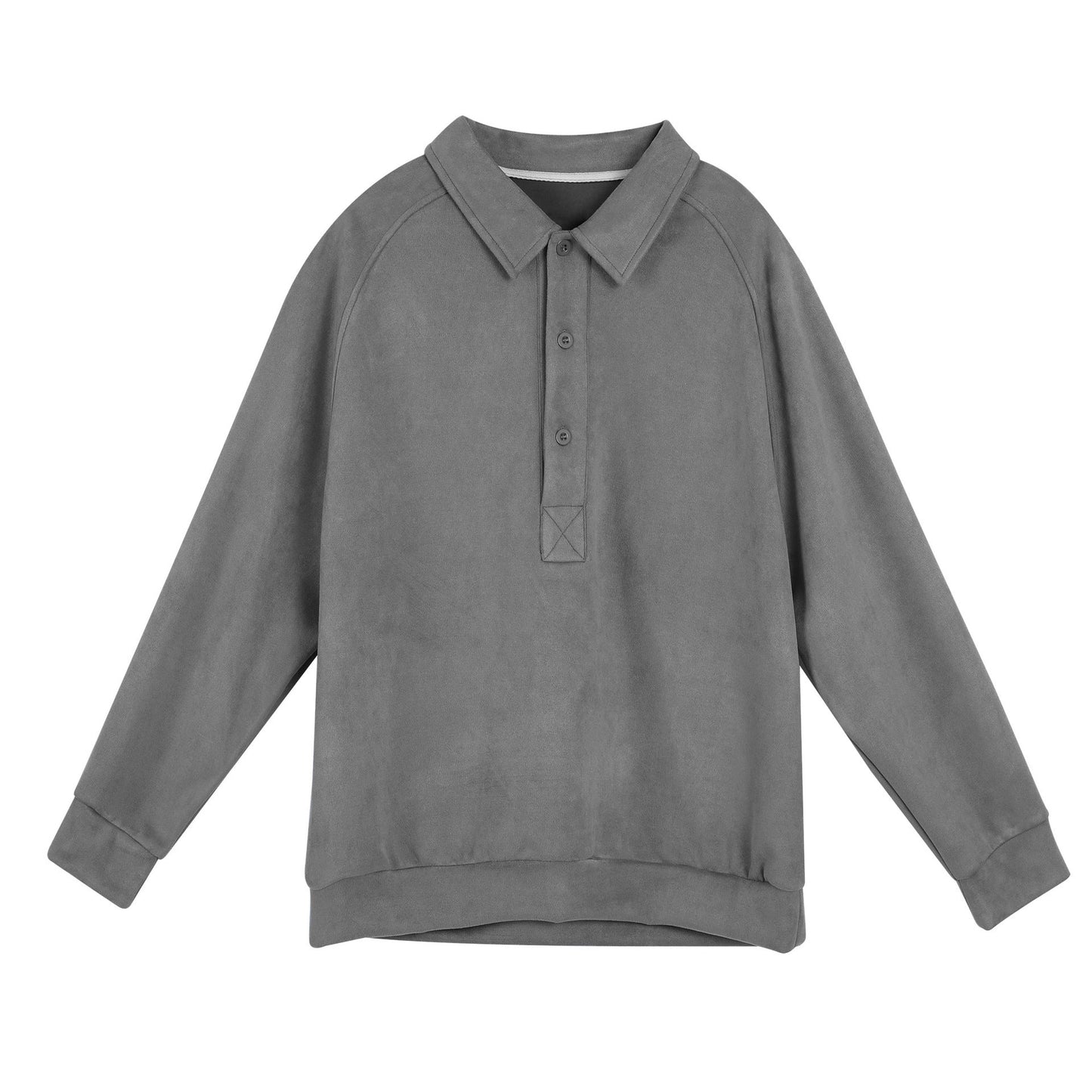 Street-wave Women's Sporty Long Sleeve Polo Top With Casual Collar And Button Details