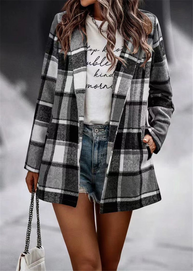 Street Wave Women Boucle Blazer With Soft Texture And Luxurious Look Versatile Office Or Casual