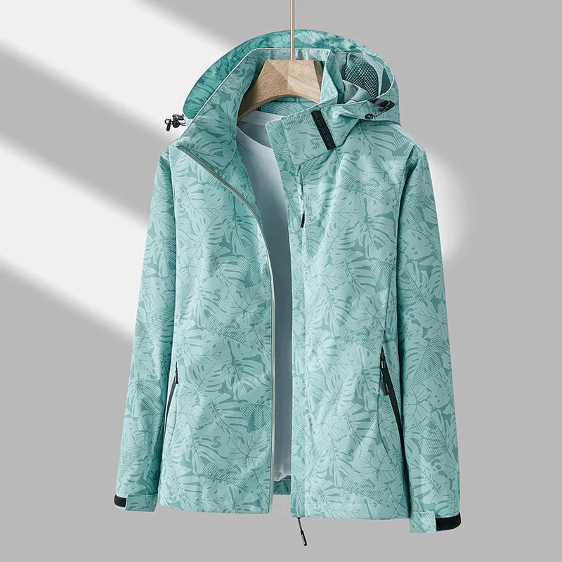 Street-Wave Women's Hooded Rain Jacket - Windproof, Lightweight Waterproof Coat for Outdoor Adventures