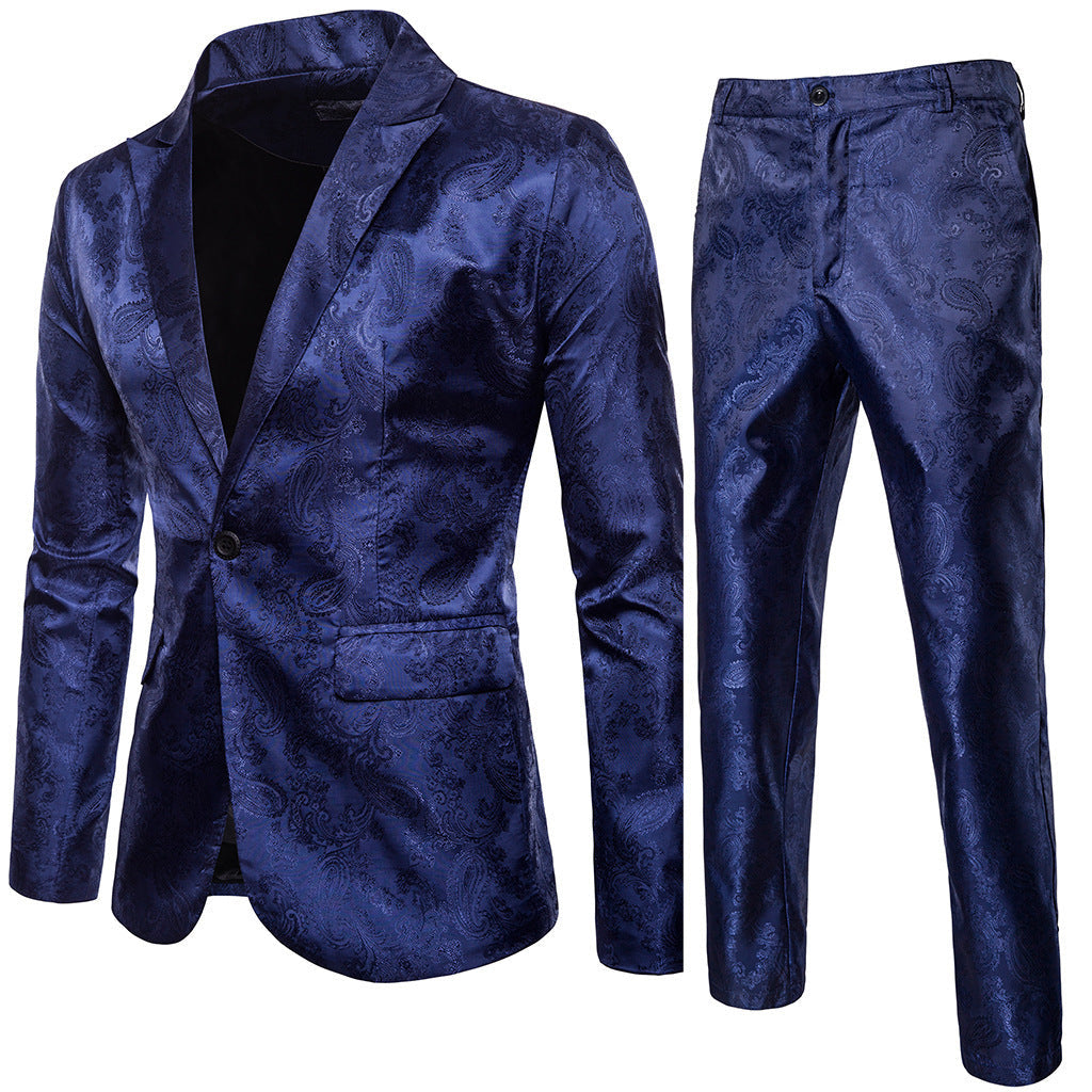 Street Wave Mens Elegant Paisley Suit Set For Formal Occasions Premium Comfort All Day