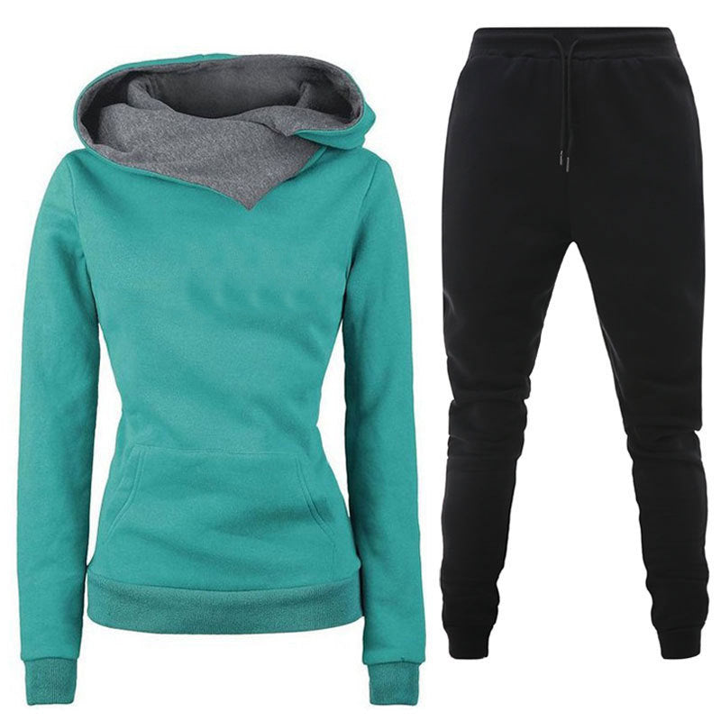 Street-wave Women's Hoodie And Jogger Set For Active Lifestyles With Comfortable Athleisure Fit