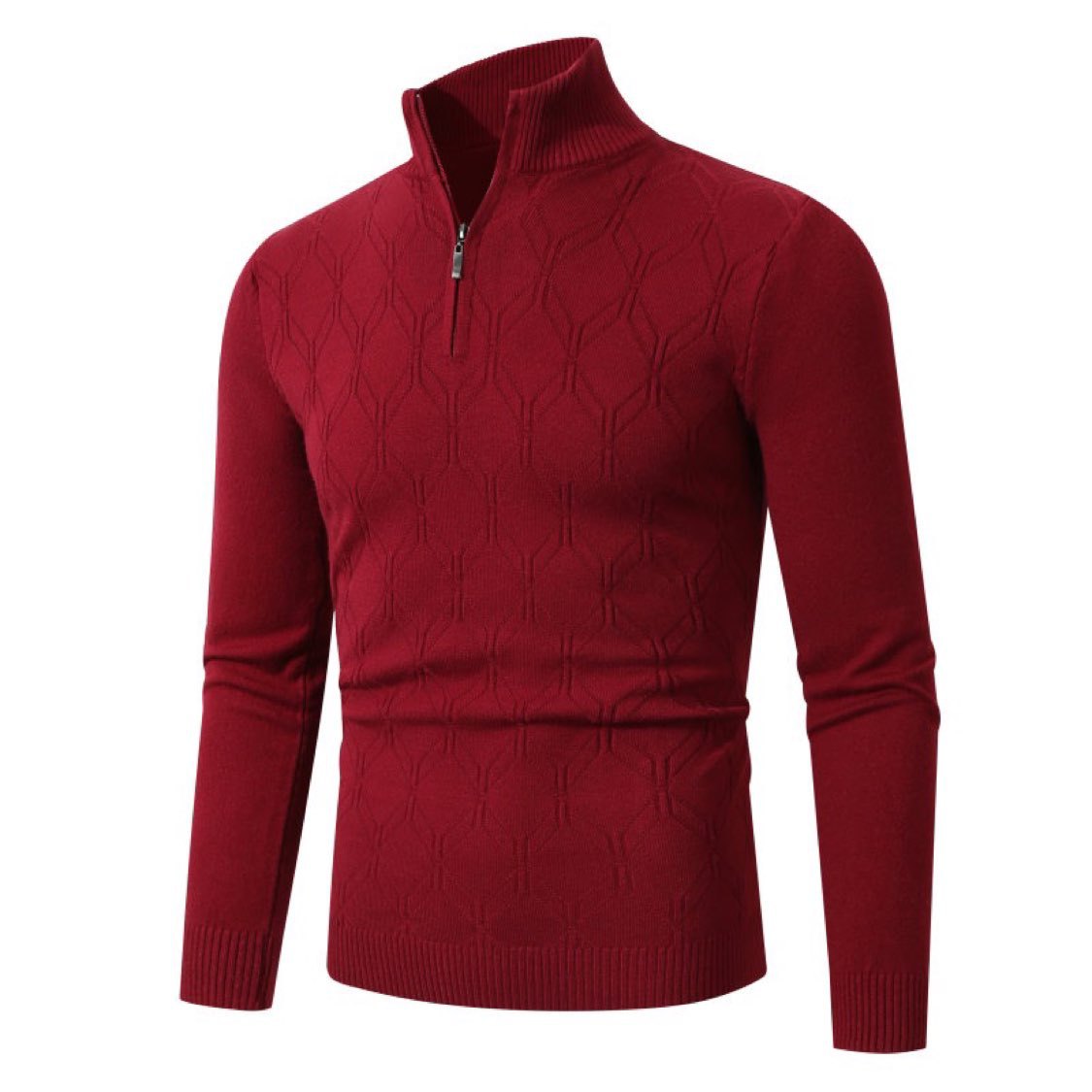 Street-wave Men's Knit Sweater With Modern Texture