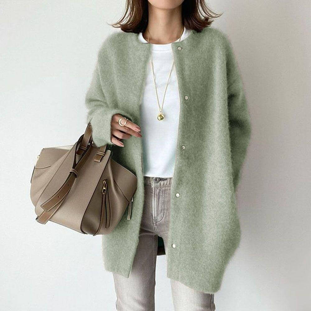 Street Wave Lightweight Women's Cardigan Jacket With Soft Fuzzy Knit For Elegant Cool Summer Evenings
