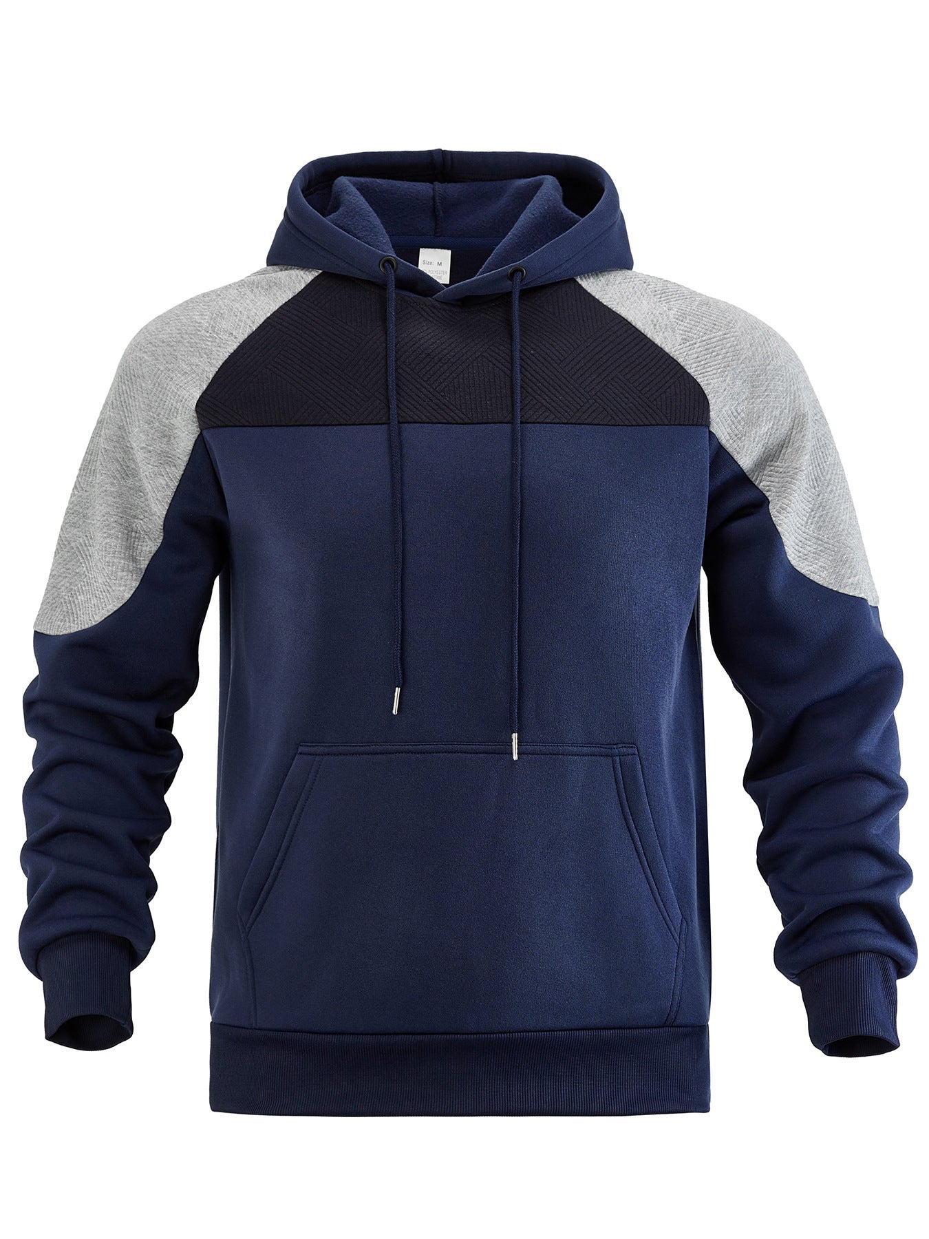 Street-Wave Men's Hoodie With Structured Panel Design And Contrast Sleeves For Active Premium Everyday Wear