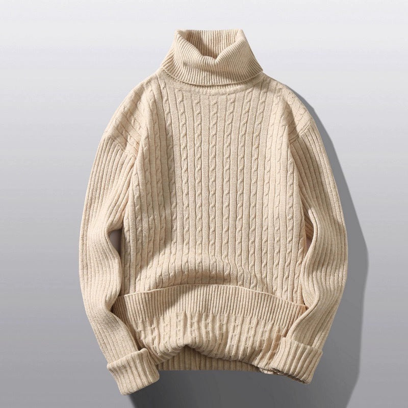 Street Wave Womens Turtleneck Knit Sweater With Ribbed Pattern Cozy Warmth For Women