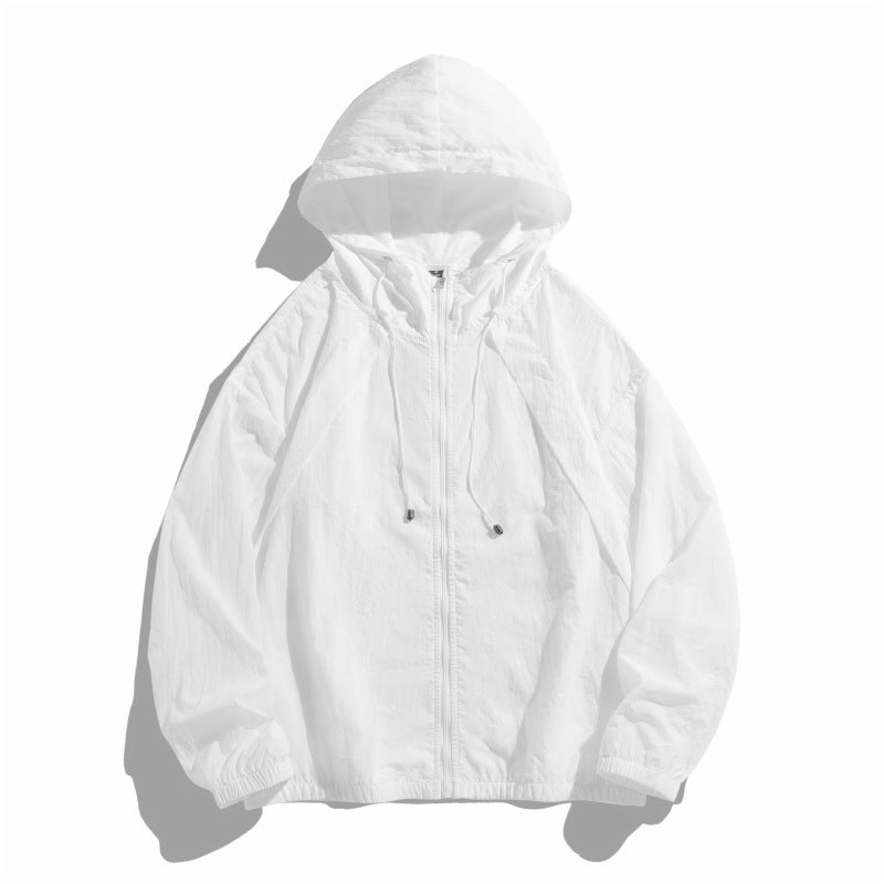 Women Lightweight Windbreaker With Adjustable Hood System Street-Wave Outdoor Jacket For Adventures