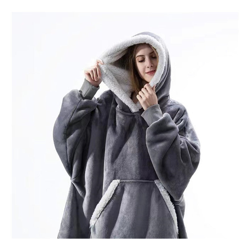 Streetwave Cozy Hoodie Poncho For Women With Soft Fleece Lining And Practical Pockets