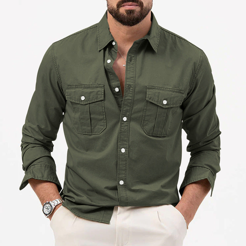 Streetwave Men's Cotton Shirt With Patch Pockets For Style Conscious Men Premium Everyday Wear For Office And Casual