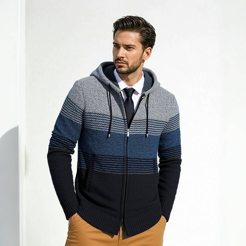 Street-wave Mens Hooded Sweater Cotton Blend Comfort