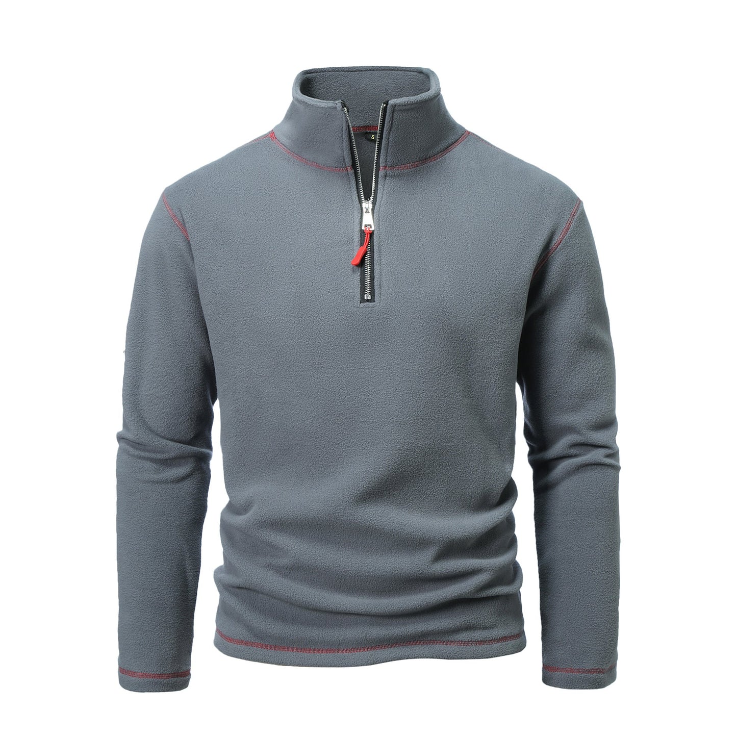 Mens Fleece Pullover With High Collar Half Zip Streetwave Warm Cozy Outdoor Essential