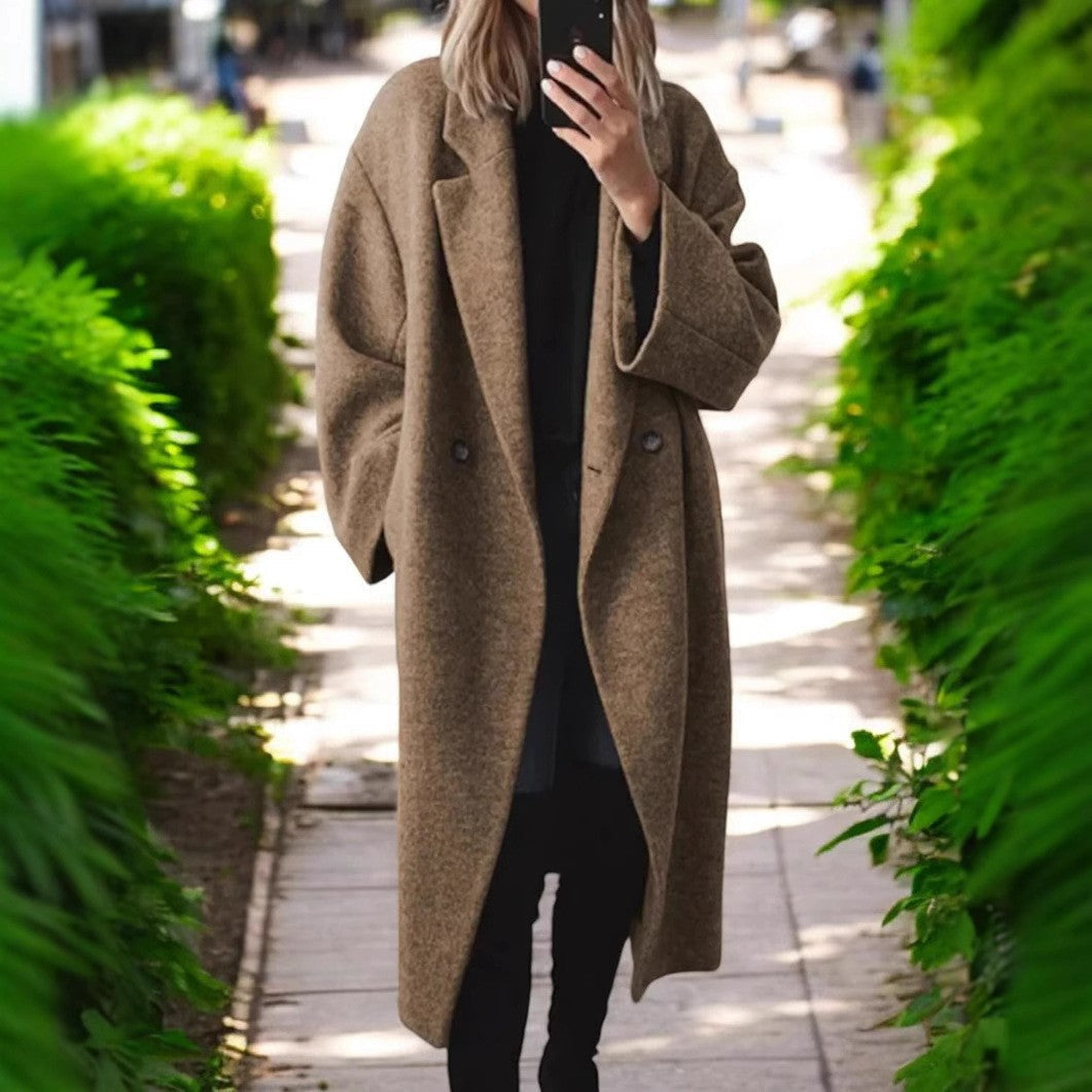 Streetwave Women Oversized Wool Coat Soft Warm Comfort For Chic Everyday Wear Premium Quality