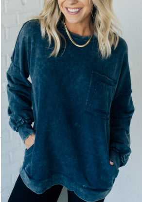 Street-Wave Women Oversized Sweatshirt With Ruched Details Soft Cotton Blend Comfort