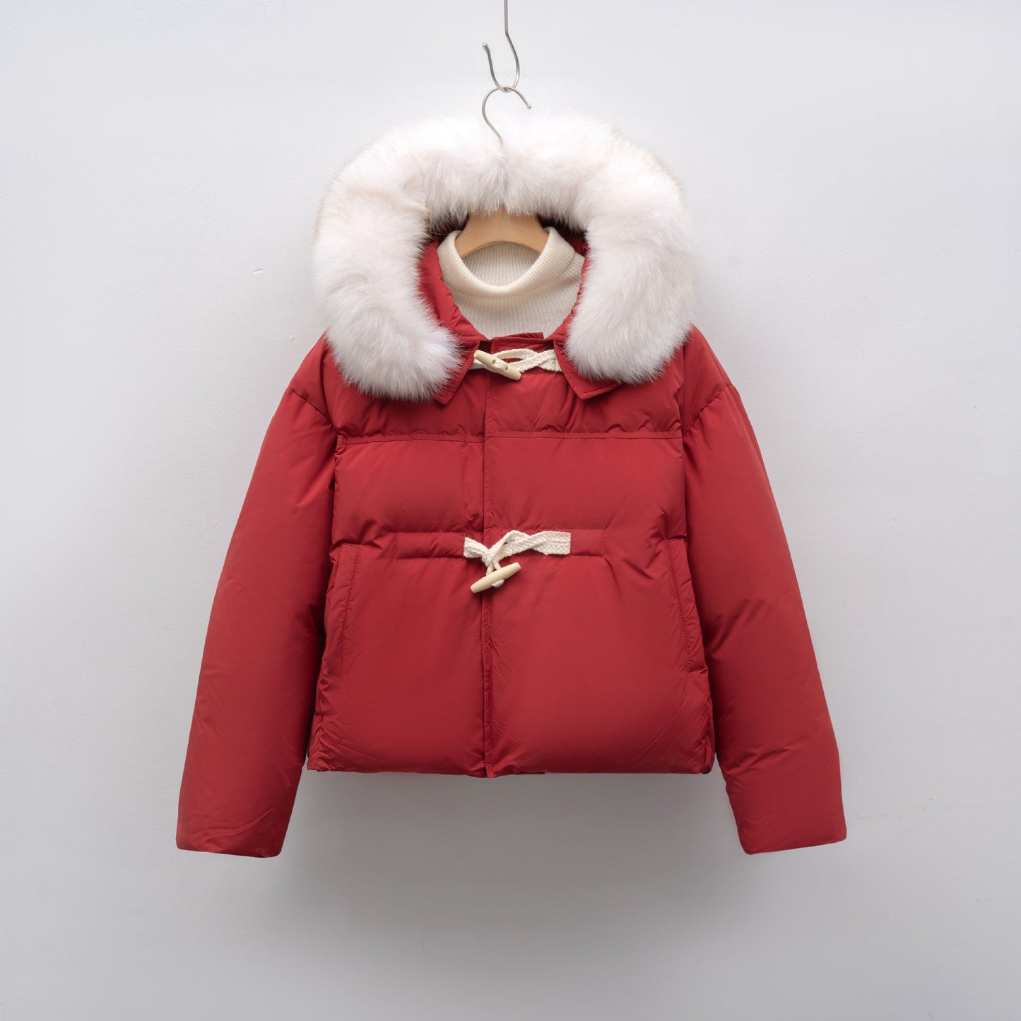 Womens Winter Jacket With Faux Fur Collar Street Wave Chic Cozy Warm Coat For Women