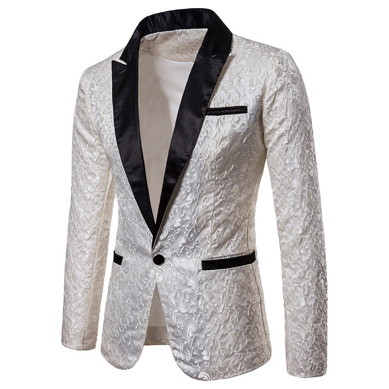 Street-Wave Velvet Blazer For Men With Artful Pattern And Luxurious Comfort For All Occasions