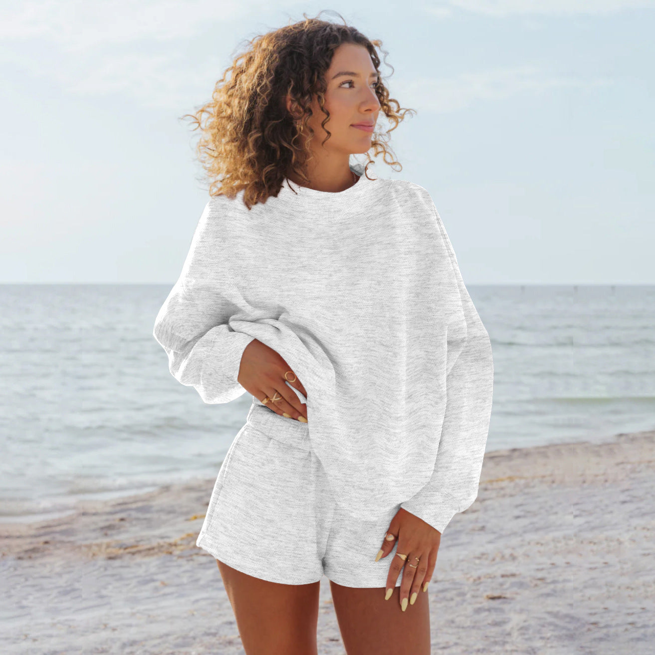 Streetwave Women Versatile Oversize Raglan Sweatshirt for Beach to City Comfort and Casual Everyday Wear
