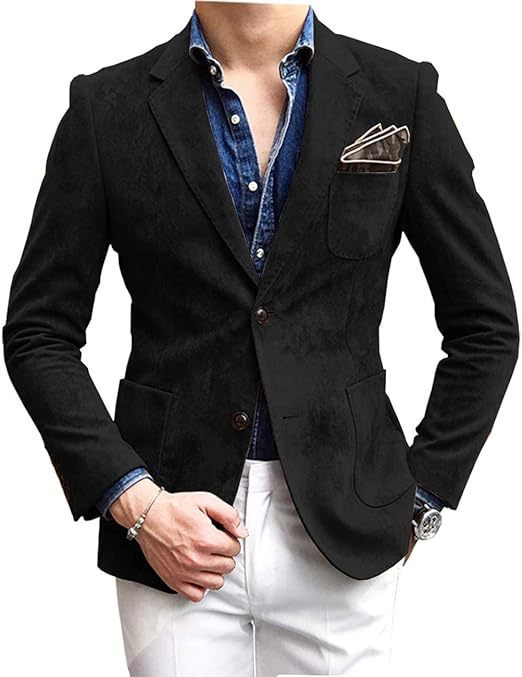 Street Wave Mens Green Velvet Blazer Elegant Structured Fit For Office And Evening Wear