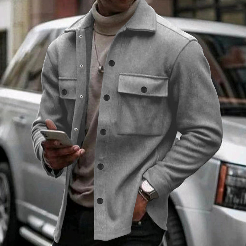 Street-wave Men's Casual Jacket With Practical Pockets For Everyday Style And Comfort