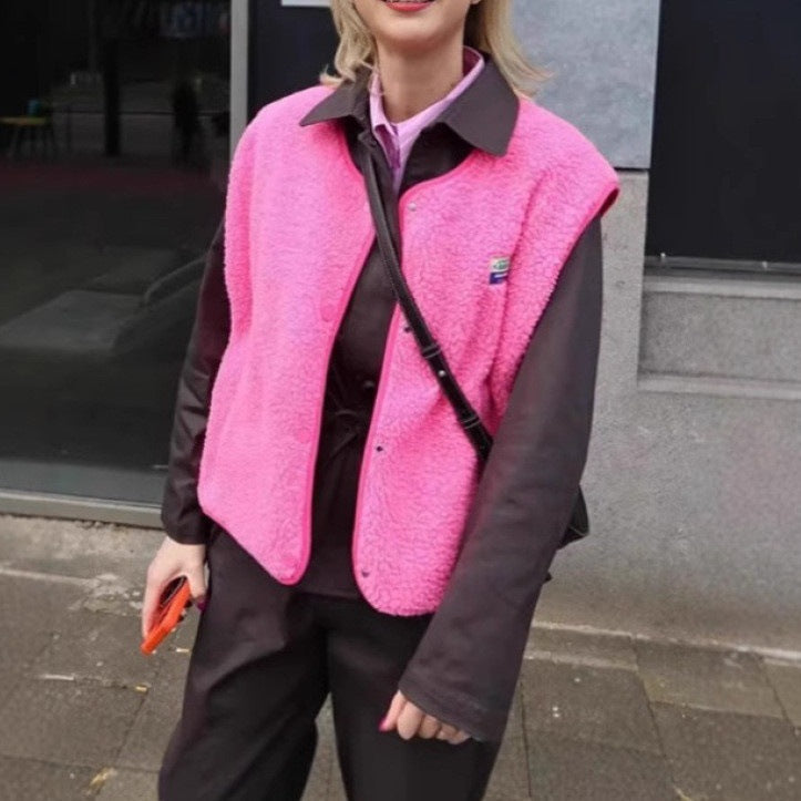 Street Wave Womens Fleece Lined Vest With Practical Pockets For Women Cozy Warmth And Style