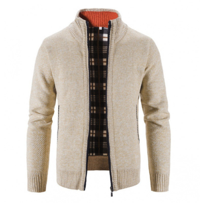 Street-wave Mens Insulated Cardigan With Innovative Warm Inner Lining For Cold Weather Comfort