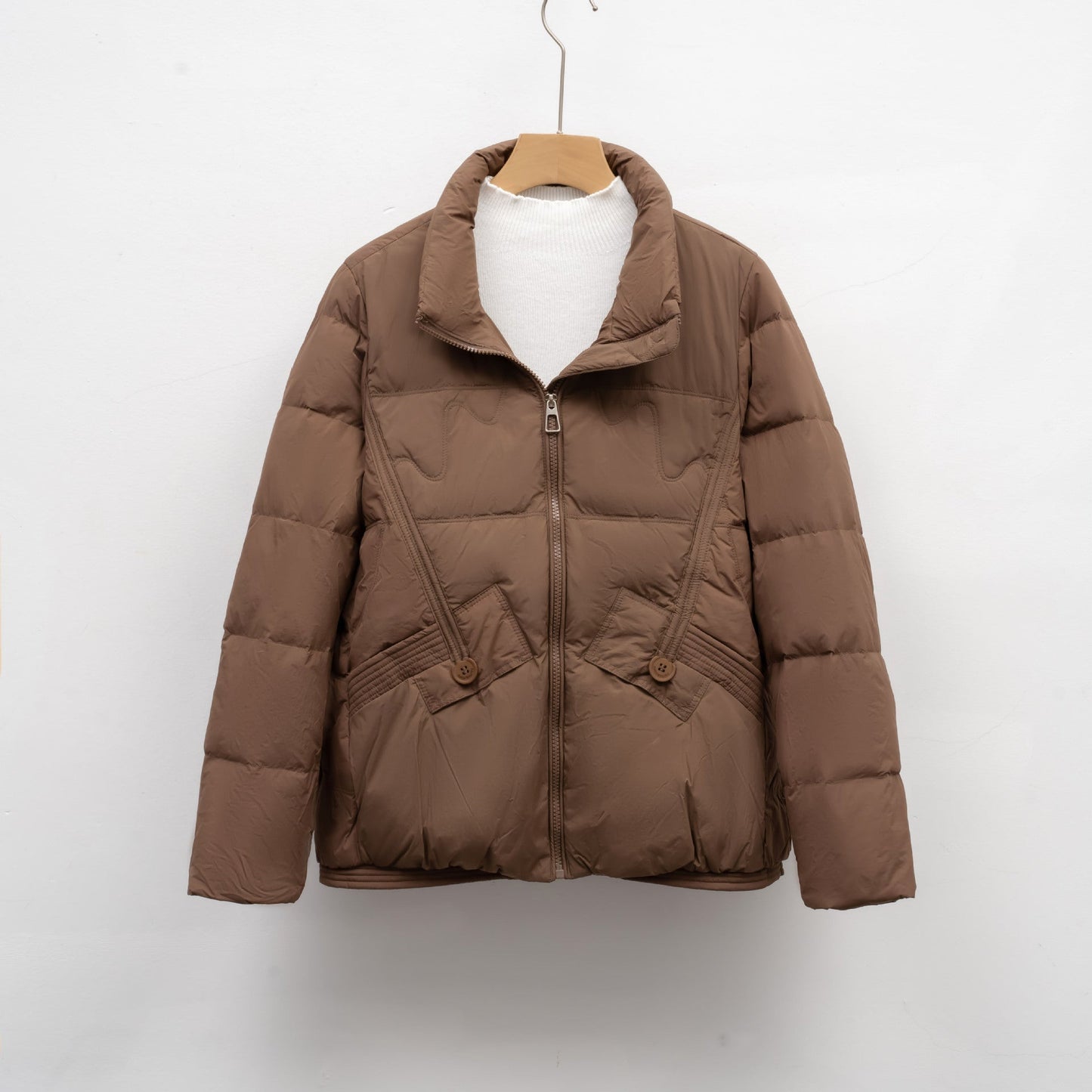 Street-Wave Women's Quilted Winter Jacket With High Collar And Practical Pockets