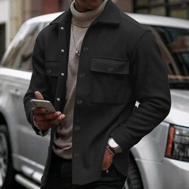 Street-wave Men's Casual Jacket With Practical Pockets For Everyday Style And Comfort